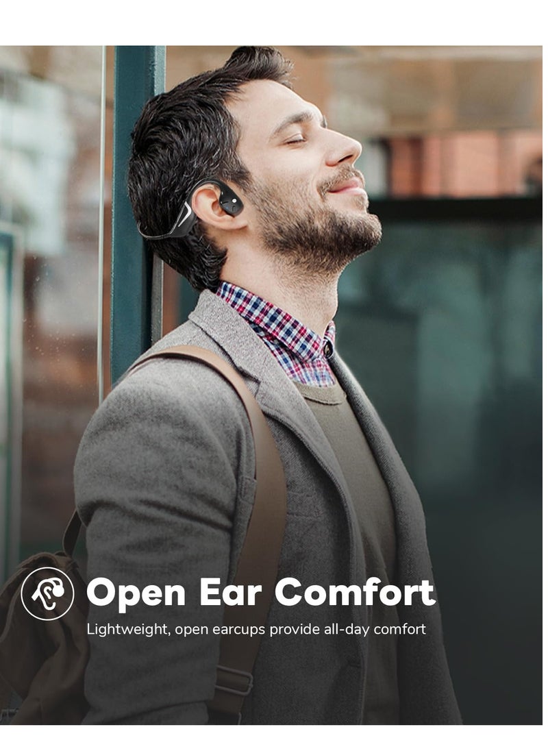 Captaintech Bluetooth Bone Conduction Headphones, Open-Ear Design with Mic, IP67 Waterproof Sports Earphones, 15-Hour Battery Life for Running, Cycling, and Workouts.  - Image 3