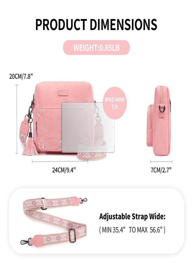 Pomelo Best Crossbody Purses for Women with Built-in RFID Wallet, Soft Suede Leather Shoulder Bags with Adjustable Strap for Travel, Work, Daily Use Pink - Image 4