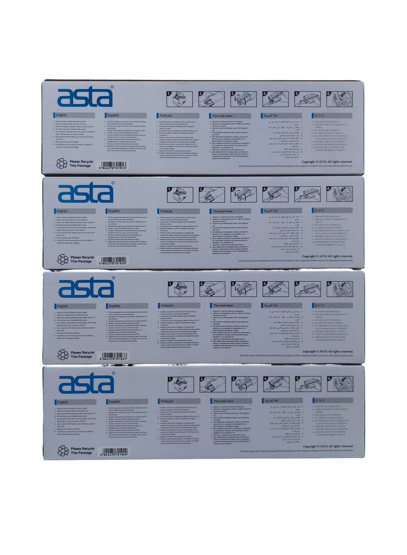 ASTA Compatible Canon 067 / 067H Toner Cartridge Set with Chip (Black, Cyan, Yellow, Magenta) Replacement for Canon i-SENSYS MF651Cw, MF655Cdw, MF657Cdw, LBP631Cw, LBP633Cdw Printers - Image 5