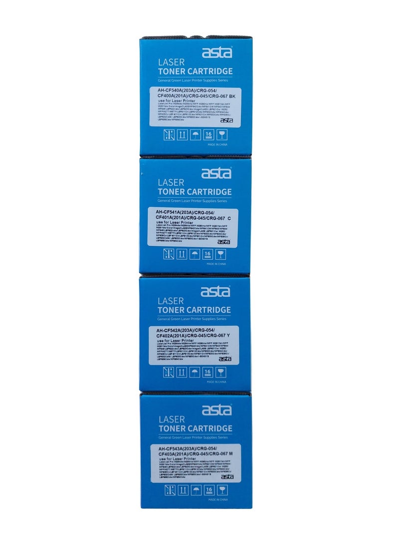 ASTA Compatible Canon 067 / 067H Toner Cartridge Set with Chip (Black, Cyan, Yellow, Magenta) Replacement for Canon i-SENSYS MF651Cw, MF655Cdw, MF657Cdw, LBP631Cw, LBP633Cdw Printers - Image 4