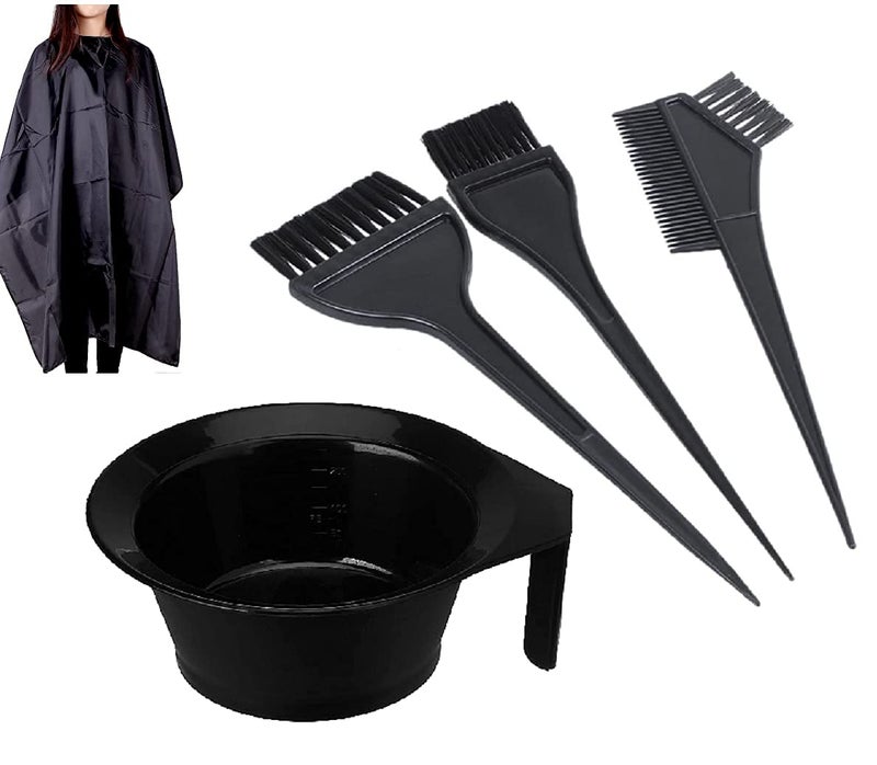 VEDETIC Hair Dye Coloring Kit 1 Dye Bowl, 3 Brush and Apron Sheet Home and Salon Use - Image 1