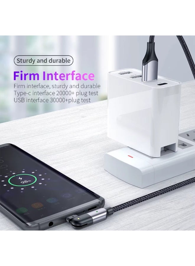 20W PD Fast Charging Gaming Cable, 180° Rotating Elbow (USB-C to Lightning) - 1.2M Nylon Braided Cord with LED Indicator | 480Mbps Data Sync | Compatible with iPhone 14/13/12/11 Pro Max - Image 5