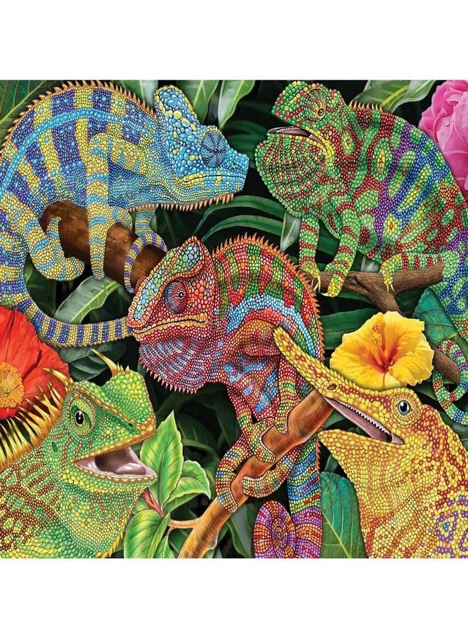 Bits and Pieces – Jigsaw Puzzle for Adults – Lizards Collage - Colorful Reptiles Jigsaw Puzzle by Tim Jeffs (500 Piece Puzzle) - Image 2