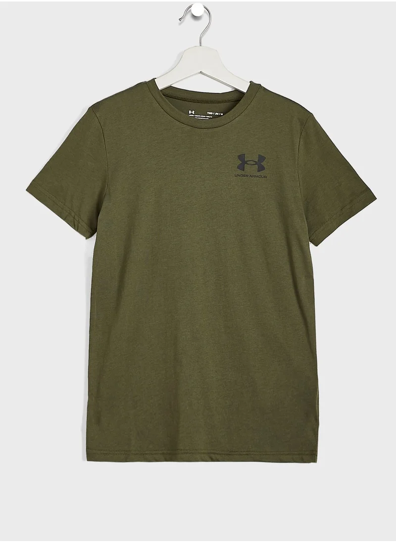 UNDER ARMOUR Boys' Sportstyle Left Chest Logo Short Sleeve T-shirt