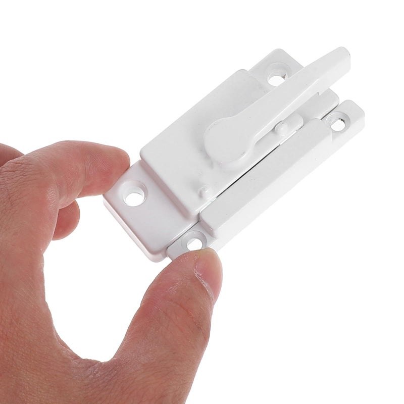 2 Pair White Cam Sash Locks For Horizontal Sliding Windows Left And Right Composite Window Locks Double Hung Patio Door Security Latches - Image 5