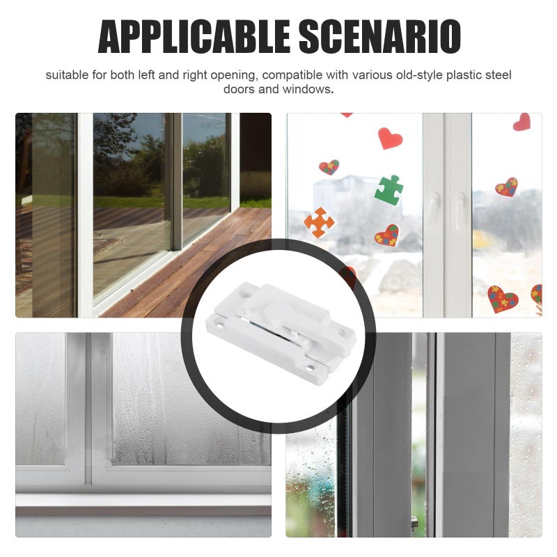 2 Pair White Cam Sash Locks For Horizontal Sliding Windows Left And Right Composite Window Locks Double Hung Patio Door Security Latches - Image 4