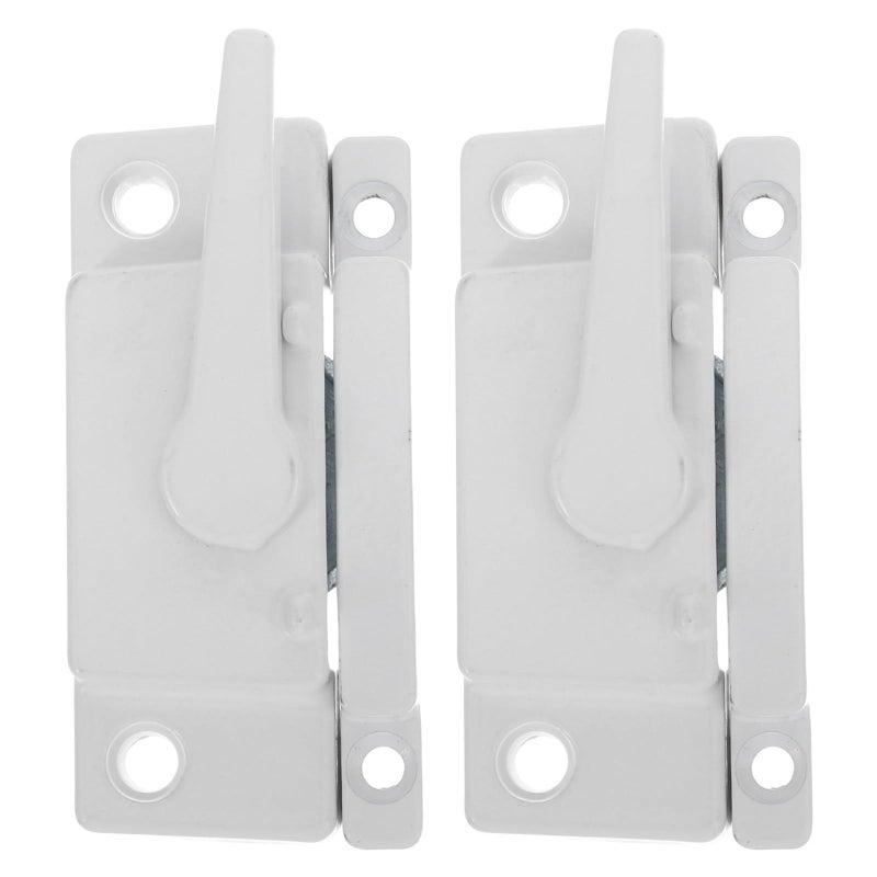 2 Pair White Cam Sash Locks For Horizontal Sliding Windows Left And Right Composite Window Locks Double Hung Patio Door Security Latches - Image 2