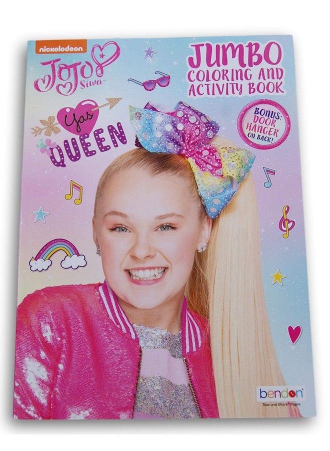 Bendon Jojo Siwa ''Yas Queen'' Coloring And Activity Book With Bonus Door Hanger On Back 80 Pages - Image 1