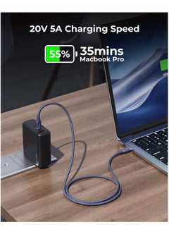 VOLTME USB C to USB C Cable 100W, PD 5A Fast Charging [1m/3.3ft] Double Nylon Braided Type-C Charging Cord, Compatible with iPhone 16 Pro/Max/Plus, 15/14/13 Series, iPad Pro/Air, MacBook Pro/Air, Galaxy S24/S23 Ultra, Huawei P60, Xiaomi, Tablets, LG, Google Pixel & More - Durable & High-Speed Charger (Blue)  - Image 4