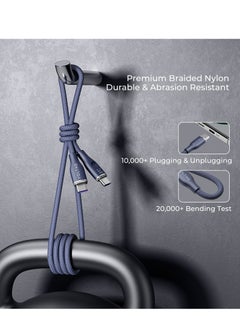VOLTME USB C to USB C Cable 100W, PD 5A Fast Charging [1m/3.3ft] Double Nylon Braided Type-C Charging Cord, Compatible with iPhone 16 Pro/Max/Plus, 15/14/13 Series, iPad Pro/Air, MacBook Pro/Air, Galaxy S24/S23 Ultra, Huawei P60, Xiaomi, Tablets, LG, Google Pixel & More - Durable & High-Speed Charger (Blue)  - Image 3