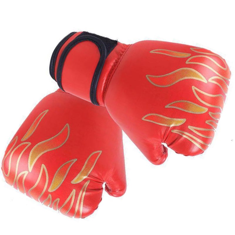 Kids Boxing Gloves for Professional Fighting Youth Boxing Training Gloves Thickened PU Punching Bag Gloves Red - Image 4
