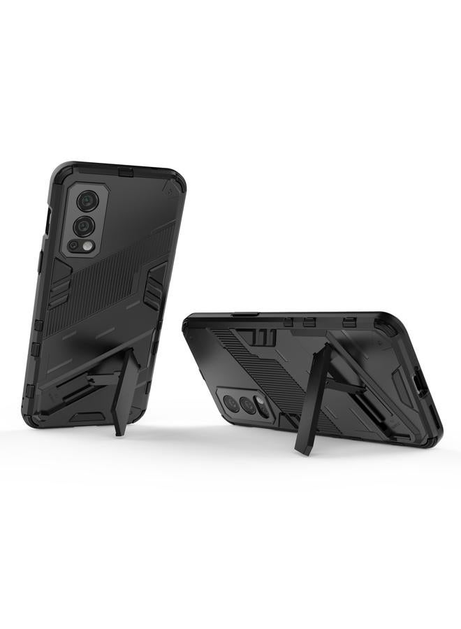 اس-توب جراب لهاتف OnePlus Nord 2 5G Punk Armor 2 في 1 PC + جراب TPU مقاوم للصدمات مع حامل غير مرئي - Image 4
