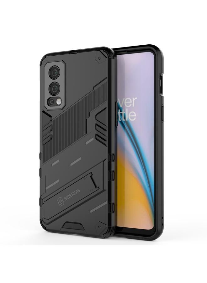 اس-توب جراب لهاتف OnePlus Nord 2 5G Punk Armor 2 في 1 PC + جراب TPU مقاوم للصدمات مع حامل غير مرئي - Image 1