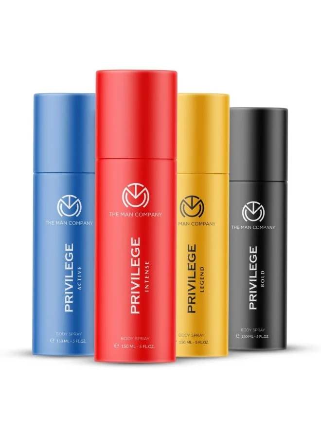 ذا مان كومباني مجموعة مزيلات العرق بريفيليج للرجال - أكتيف ليجند إنتنس، بولد بريميوم، عطر يدوم طويلاً، استخدام يومي، مجموعة هدايا له، زوج، صديق،  مل عبوة من