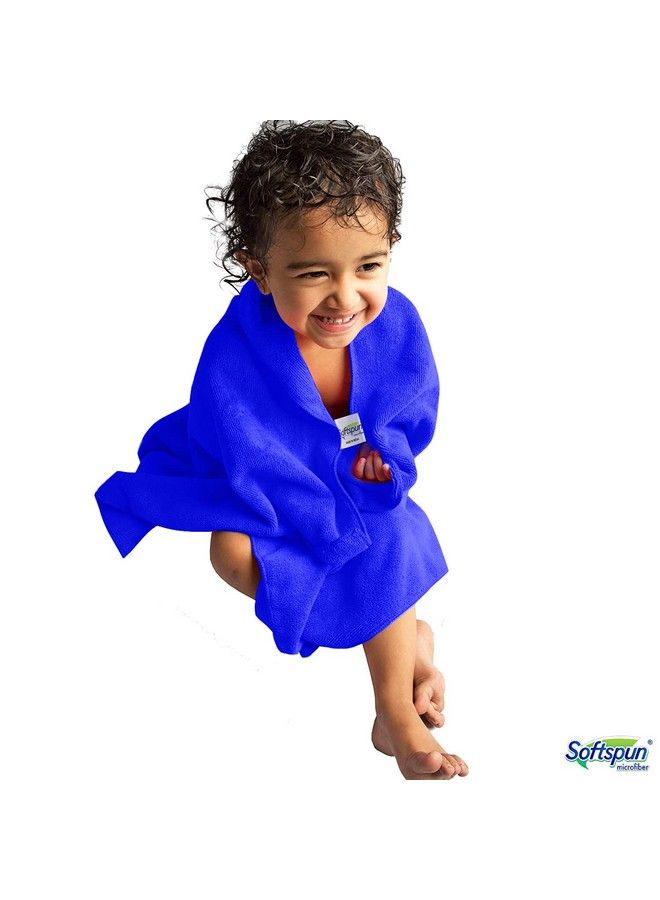 SOFTSPUN Microfiber Baby Hair Hand & Face Care Towel 1 Pieces 40X60 Cms 340 Gsm (Blue) Super Soft & Comfortable For Newborn Babies Quick Drying Ultra Absorbent In Large Size. - Image 5