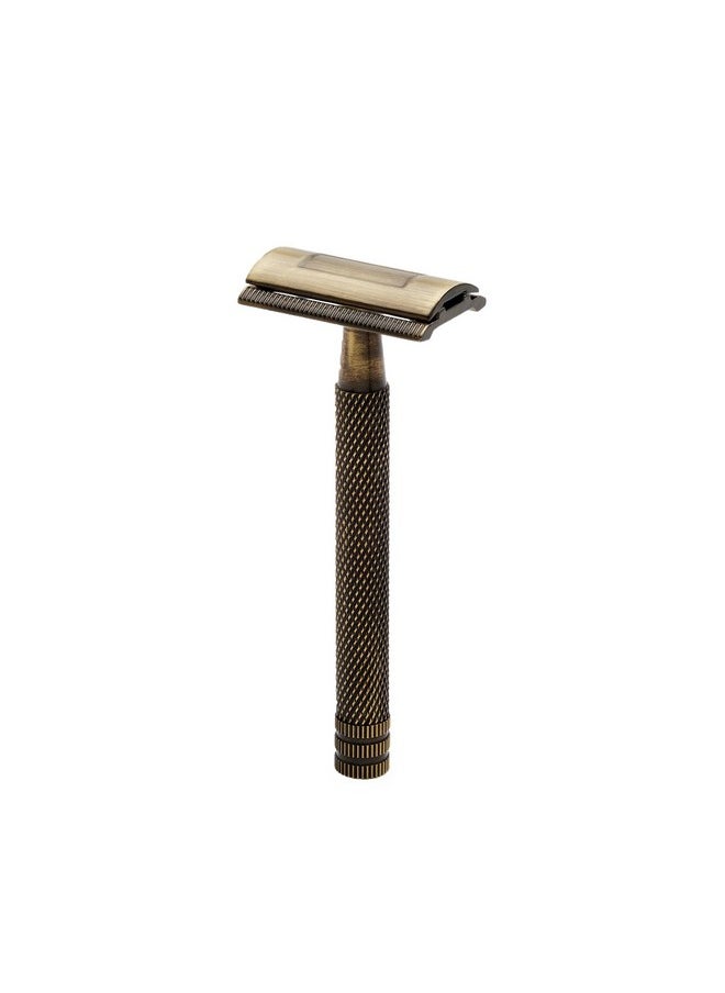 Pristine Pristine Shaving Double Edge Safety Razor For Men Antique Brass Classic & Traditional Shaving Razor (Close Comb)  - Image 2
