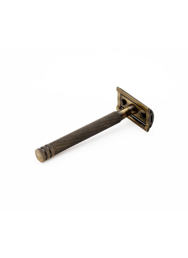 Pristine Pristine Shaving Double Edge Safety Razor For Men Antique Brass Classic & Traditional Shaving Razor (Close Comb)  - Image 3