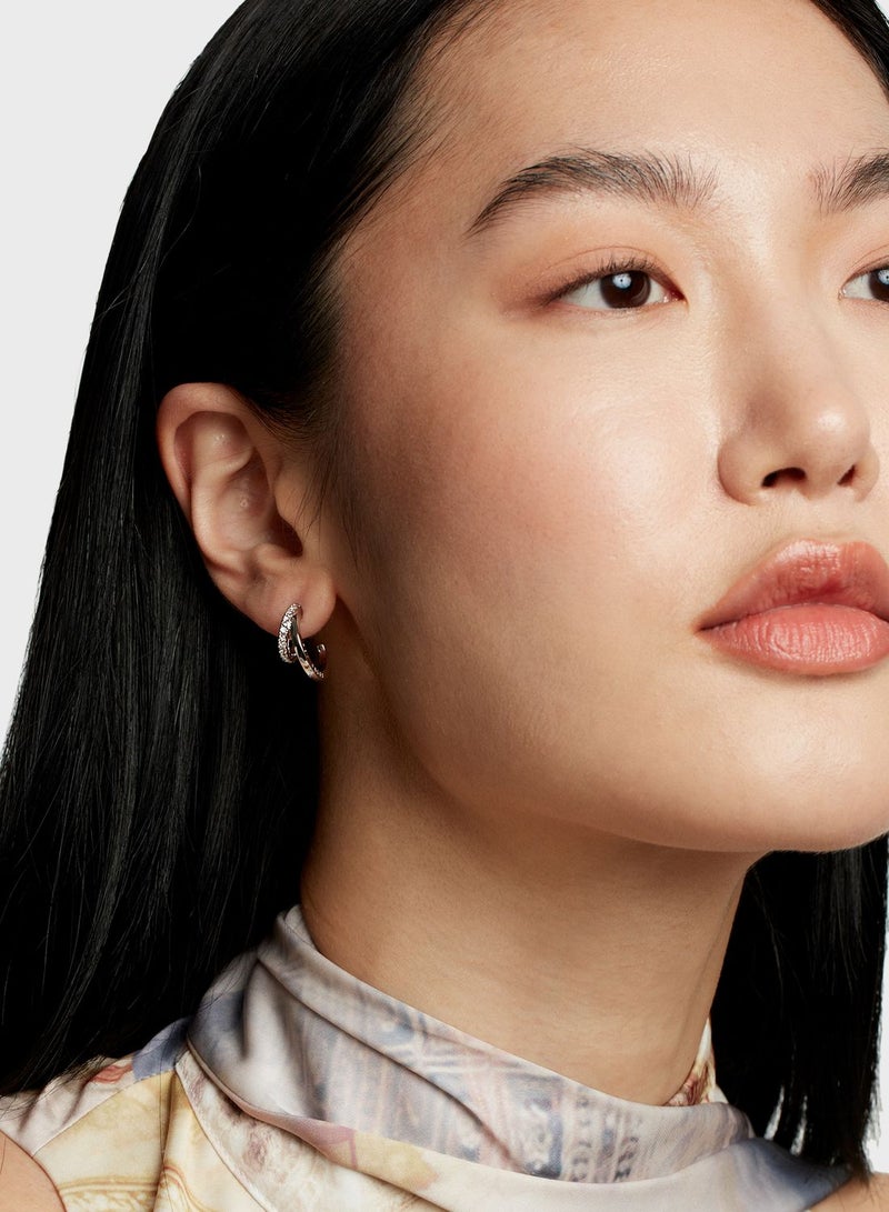 Ted Baker Helias Crystal Double Hoop Crystal Earrings  - Image 3