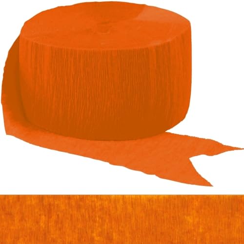 Amscan Orange Peel Crepe Paper Roll 81 1 Count Great for Stunning DIY Crafts Party Decor and More - Image 1