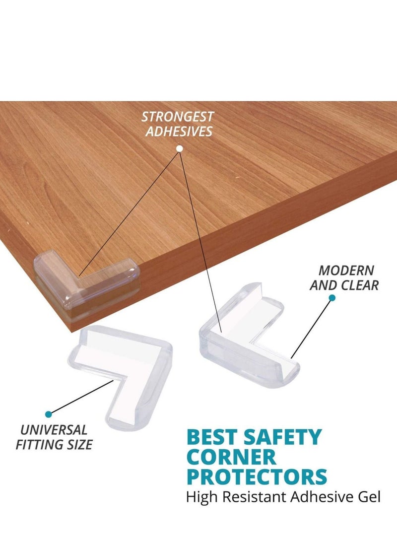althiqahkey - Corner Guards 18 Pack,Clear Corner Protector High Resistant Adhesive Baby Proofing Sharp Table Corner Protector,Improved Tasteless Corner Covers for Furniture Sharp Corner(Large L-Shaped) - Image 1