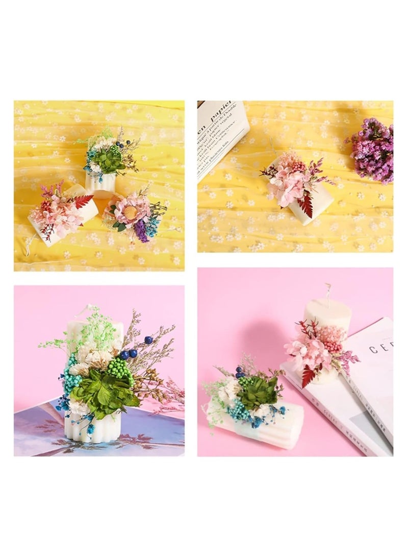 Excefore 2 Colors Natural Pressed Flowers Multiple Colorful Real Dried Flowers Decorative for Art Crafts DIY Dry Flat Flowers Leaves for Resin Molds - Image 2