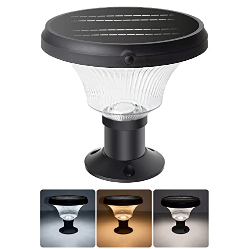 Epyz Solar Gate Pillar Light Outdoor Garden Home Round Shape Waterproof with 143LEDs,12,000maH Battery, 3 Type of Lights, Application for Fence, Garden, Wall, Outdoor [ Multicolour ] - Image 1