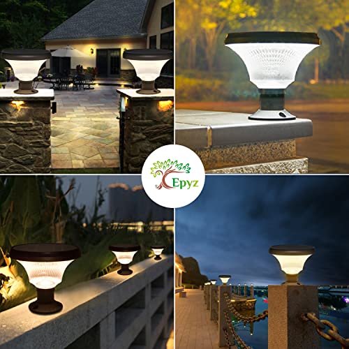 Epyz Solar Gate Pillar Light Outdoor Garden Home Round Shape Waterproof with 143LEDs,12,000maH Battery, 3 Type of Lights, Application for Fence, Garden, Wall, Outdoor [ Multicolour ] - Image 2