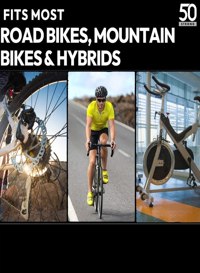 50 Strong Bike Water Bottle Holder & Bottle Combo - 2-Pack 22 oz Sports Squeeze Bottles with Pull Top Cap & Easy-Install Bike Cage - Made in USA - 50 Strong Brand - Image 5