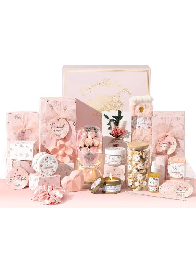 Qinline SPA Gifts for Women & Teen Girl – 10 PCS Mothers Day Birthday Gift Basket, Luxury Self Care Home Bath Set for Relaxing, Get Well Soon Care Package & Pampering Gifts for Her Friend Daughter Mom - Image 1