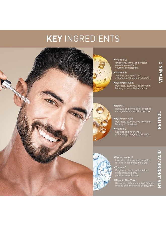 ايوي مجموعة سيروم الوجه من آيوي - تتضمن سيروم فيتامين سي، وسيروم الريتينول، وسيروم حمض الهيالورونيك - لتحسين ملمس البشرة، وإشراقها، وترطيبها - سيرومات نهارية وليلية لجميع أنواع البشرة - Image 4