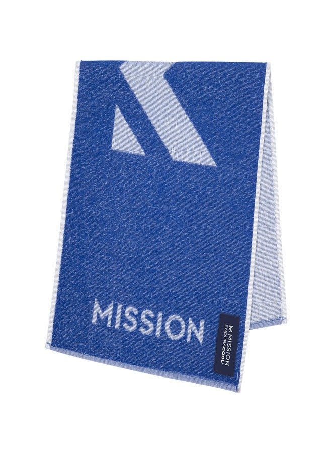 ميشن منشفة MISSION Enduracool+ عالية الأداء، تبريد فوري لمدة تصل إلى 8 ساعات، حماية من الأشعة فوق البنفسجية 50، سريعة الجفاف، مناسبة للأنشطة الخارجية، الجري، الرياضة، المشي لمسافات طويلة، التخييم، صالة الألعاب الرياضية (أزرق كوبالت، متوسط) - Image 1