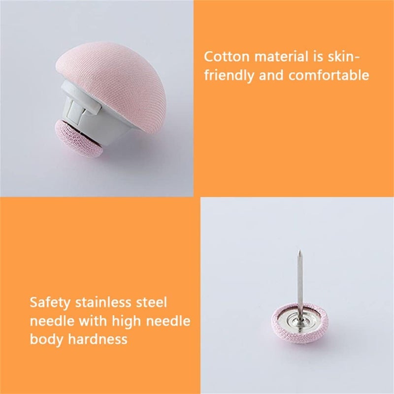 HKD HKD Duvet Pin Duvet Clips Duvet Cover Pins Comforter Clips with Soft Fabric Material Double Sided Pin Fasteners with Long and Short Nails for Quilt Cushions Curtains Set of 48  - Image 3