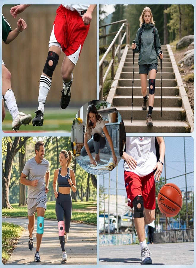 Kuangmi Knee Brace with Side Stabilizers & Patella Gel Pad,Adjustable Compression Knee Support with Arthritis Relief,Injury Recovery,Running,Weightlifting,Climbing(Black,2-Springs,L/XL - Image 5