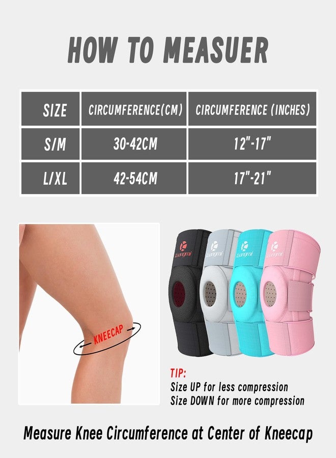 Kuangmi Knee Brace with Side Stabilizers & Patella Gel Pad,Adjustable Compression Knee Support with Arthritis Relief,Injury Recovery,Running,Weightlifting,Climbing(Black,2-Springs,L/XL - Image 2