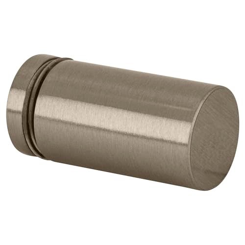 CRL Cylinder Style Brushed Nickel Finish Single-Sided Shower Door Knob - Image 1