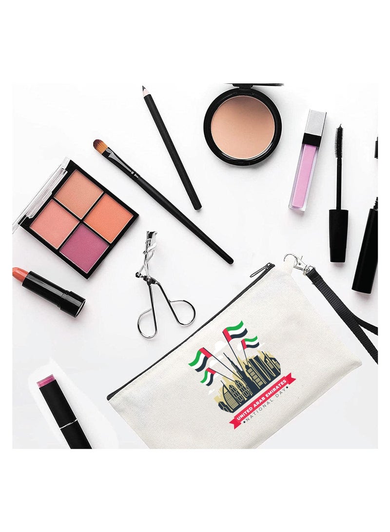 حقيبة مستحضرات التجميل لليوم الوطني لدولة الإمارات العربية المتحدة، حقيبة بسحاب كامل - احتفل بهدية اليوم الوطني لدولة الإمارات العربية المتحدة للمرأة - Image 2