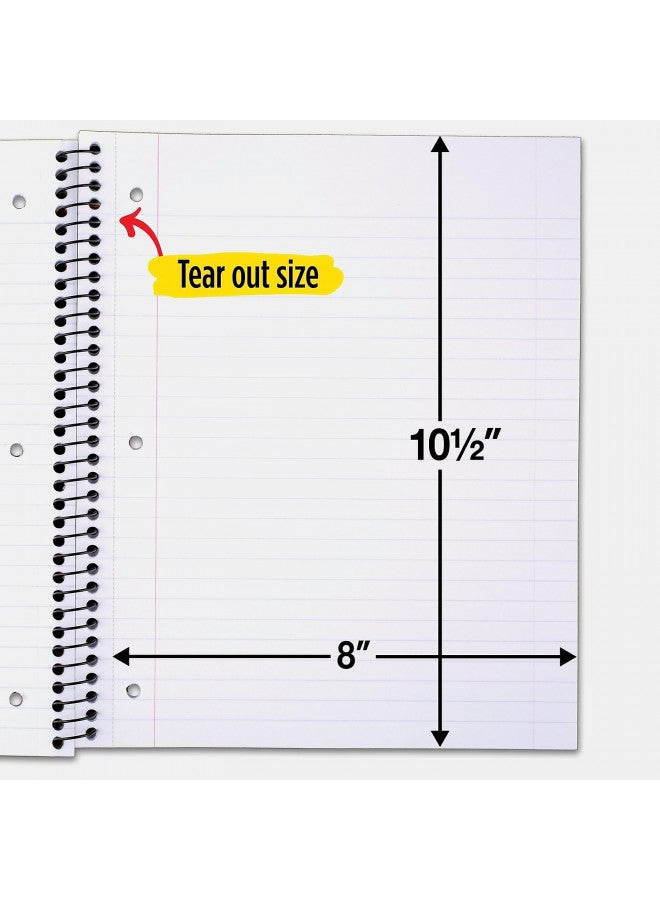 Five Star Spiral Notebook, 3-Subject, Wide Ruled Paper, 10-1/2" x 8", 150 Sheets, Color Will Vary (05204) - Image 2