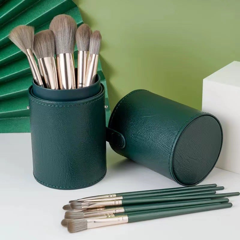 Huayang 14 Green Cloud Makeup Brush Suit Cangzhou Super Soft Powder Foundation Brush Blush Brush Beauty Tools - Image 1