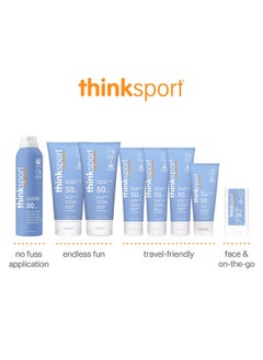 Think Thinksport Mineral Sunscreen, SPF 50 Clear Zinc Oxide Sunscreen, 6 Fl Oz, Water Resistant Reef Safe Sunscreen, Broad Spectrum UVA/UVB Sun Screen  - Image 5