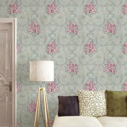 Jig-Tik Contact Paper Waterproof PVC Wallpapers Roll Embossed Europe Style Nordic 3D Sculpture Flower Wall Covering Modern Wall Décor(45 * 300) (1, White Black) (1, Green Pink) - Image 4