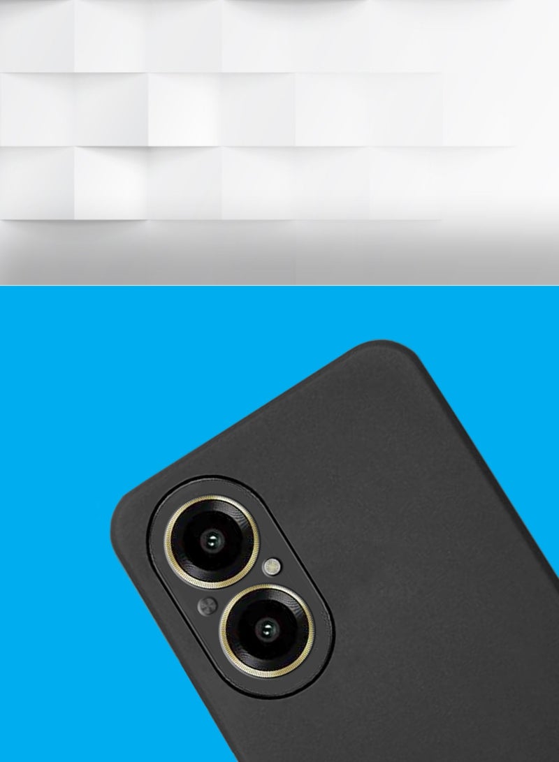 Wtech Soft Liquid Silicone Case Cover For Realme C67 4G 2023 Black - Image 2