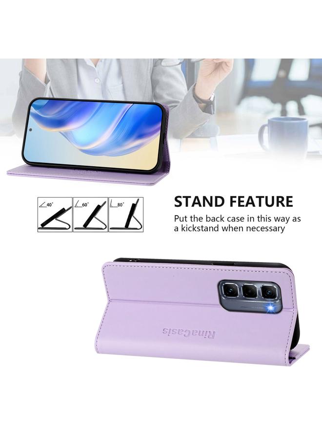 The Bros Phone Case For Infinix Hot 50 Pro+ 4G RC01 Dual-Folded Magnetic Suction RFID Leather Phone Phone Case  - Image 4