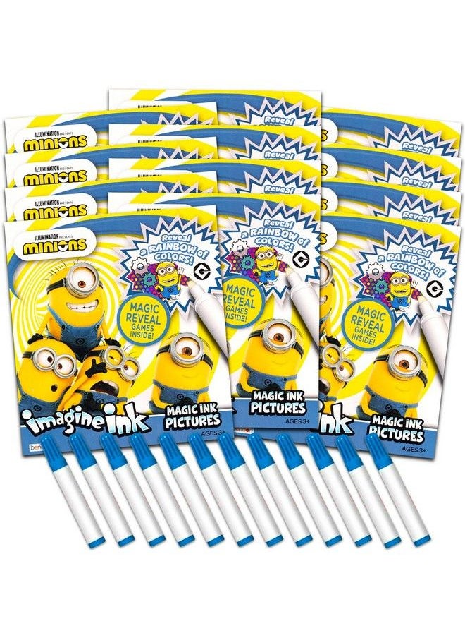Despicable Me Minions - Minions: The Rise Of Gru Imagine Ink 12 Pack No Mess Minions Coloring Books Party 12 Count (Pack Of 1) Minions Coloring Book Minions Party Supplies Minions Coloring Book - Image 1