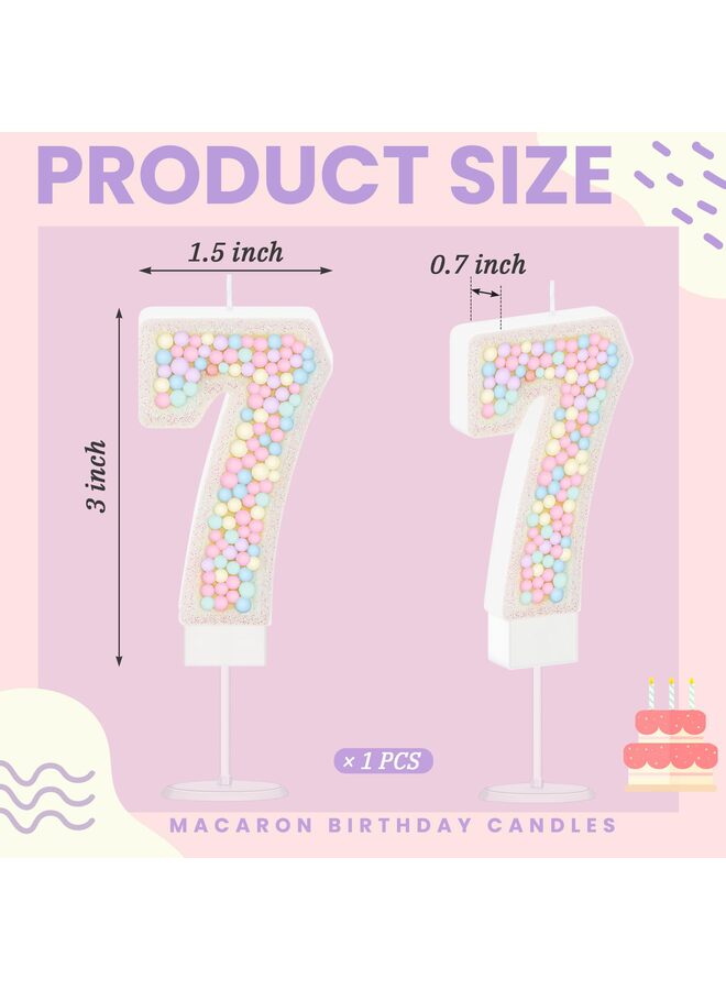LAMAY Birthday candle set, containing 12 spiral candles, suitable for decorating cakes for boys and girls, wedding anniversary party cakes (number 7). - Image 3
