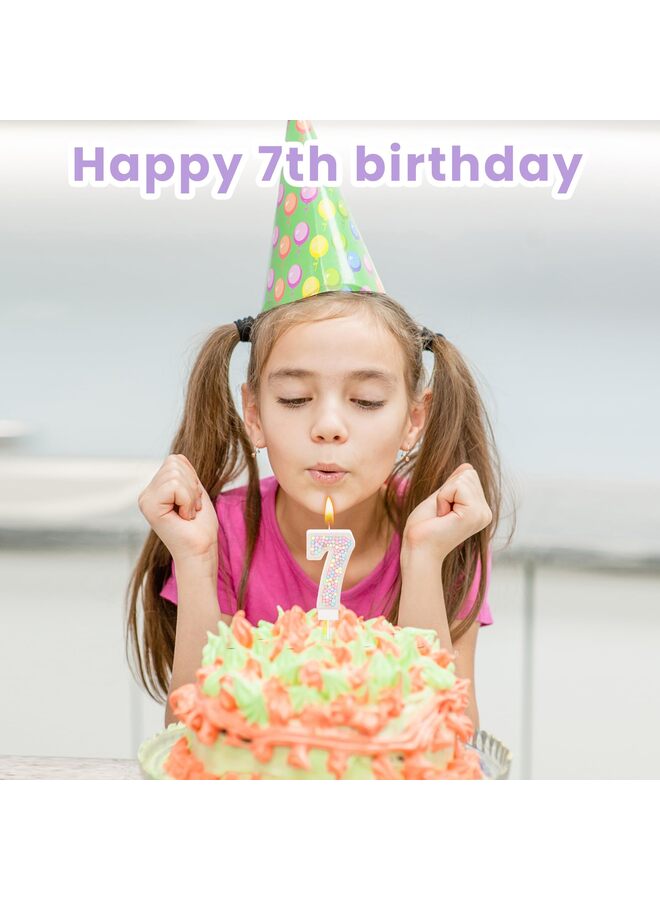 LAMAY Birthday candle set, containing 12 spiral candles, suitable for decorating cakes for boys and girls, wedding anniversary party cakes (number 7). - Image 5