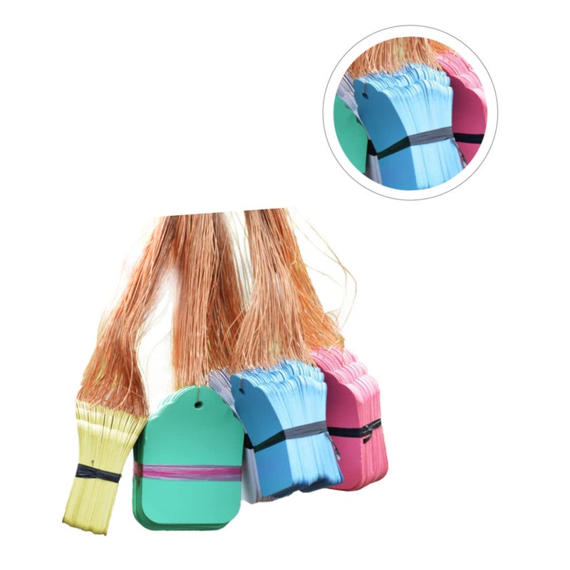 Waterproof Plastic Plant Labels 500pcs Mixed Colors with Strap 6x4cm for Garden Organization - Image 2