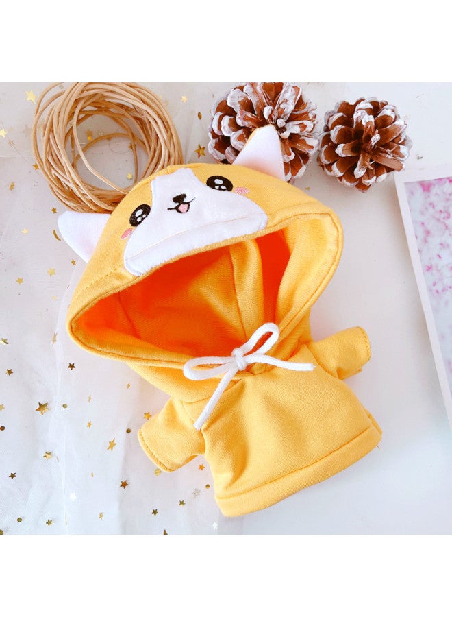 Spot Wool Lion Suspenders Cute Sweater 20cm Suit 20cm Doll Star Doll Doll Change Outfit-Specifications:20cm-Color:Stretch Hoodie Brown Corgi - Image 1