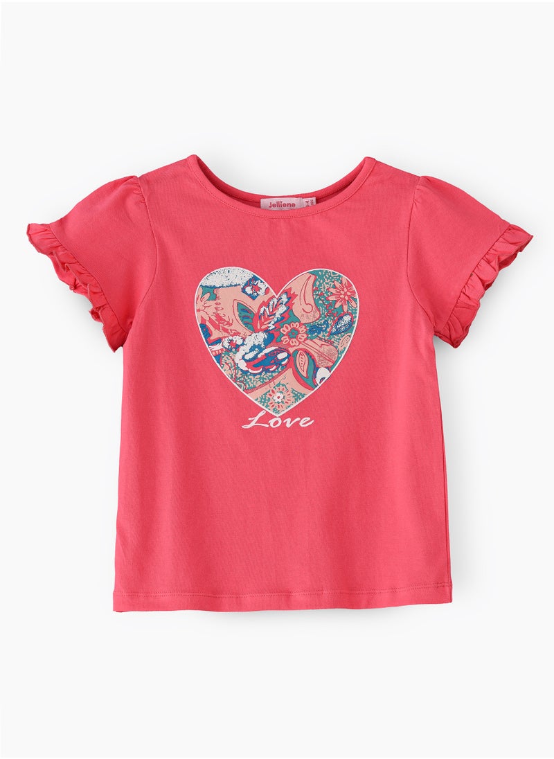 Jelliene Sunshine Squad: Girls' Comfy Cotton Tees Playful Prints & Summer Fun  - Image 1