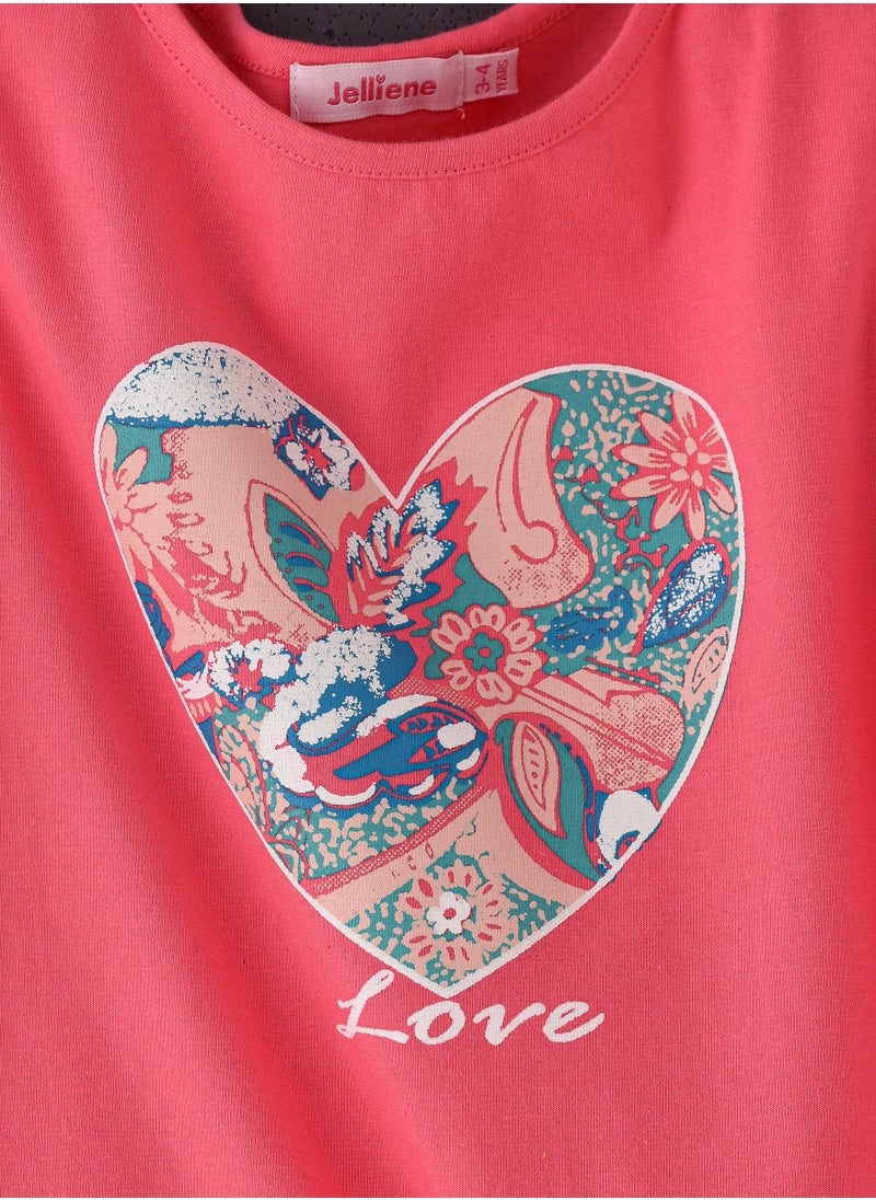 Jelliene Sunshine Squad: Girls' Comfy Cotton Tees Playful Prints & Summer Fun  - Image 3