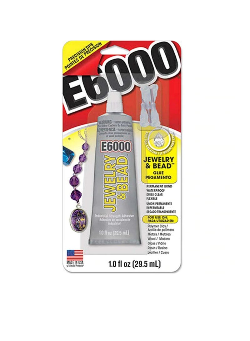 اي 6000 E6000 لاصق الخرزة والمجوهرات 1 أوقية شفاف - Image 2